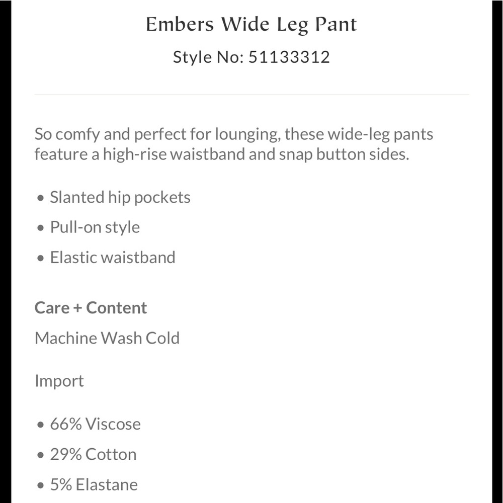 Free People Embers Wide Leg Pant - Picture 4 of 14